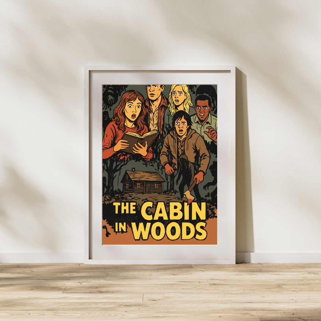 Cabin in the Woods Comic Cover | Digital Download | Horror Movie Art | Pop Art Printable Poster | 5x7 Included | Instant Wall Art