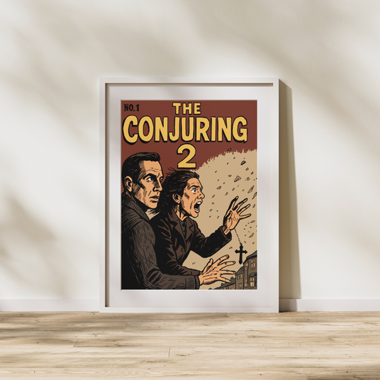 The Conjuring 2 Comic Style Printable | Digital Horror Art Download | Valak Pop Art Poster | Retro Haunted House Wall Decor