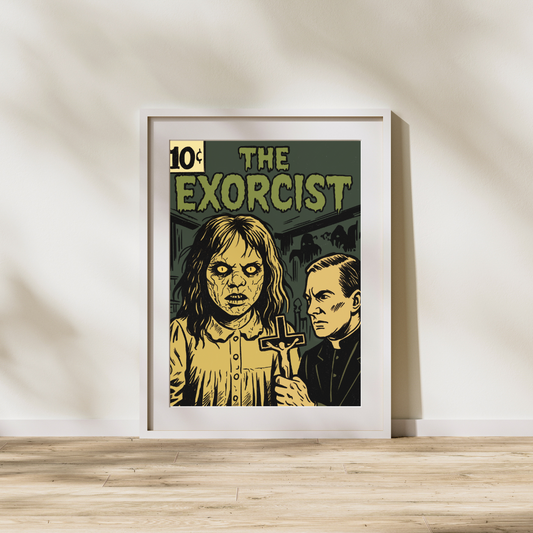 The Exorcist Digital Print | Retro Horror Comic Poster | Classic Possession Movie Wall Art | Instant Download | Pop Art Halloween Decor