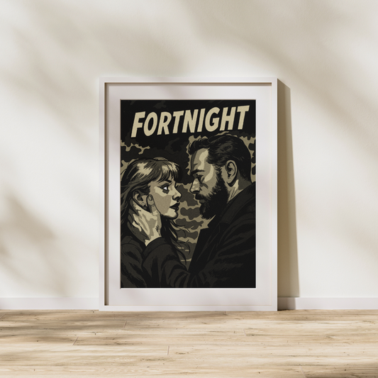 Fortnight Comic Book Cover Digital Print | Taylor Swift & Post Malone Pop Art Poster | Modern Retro Music Wall Art | Instant Download