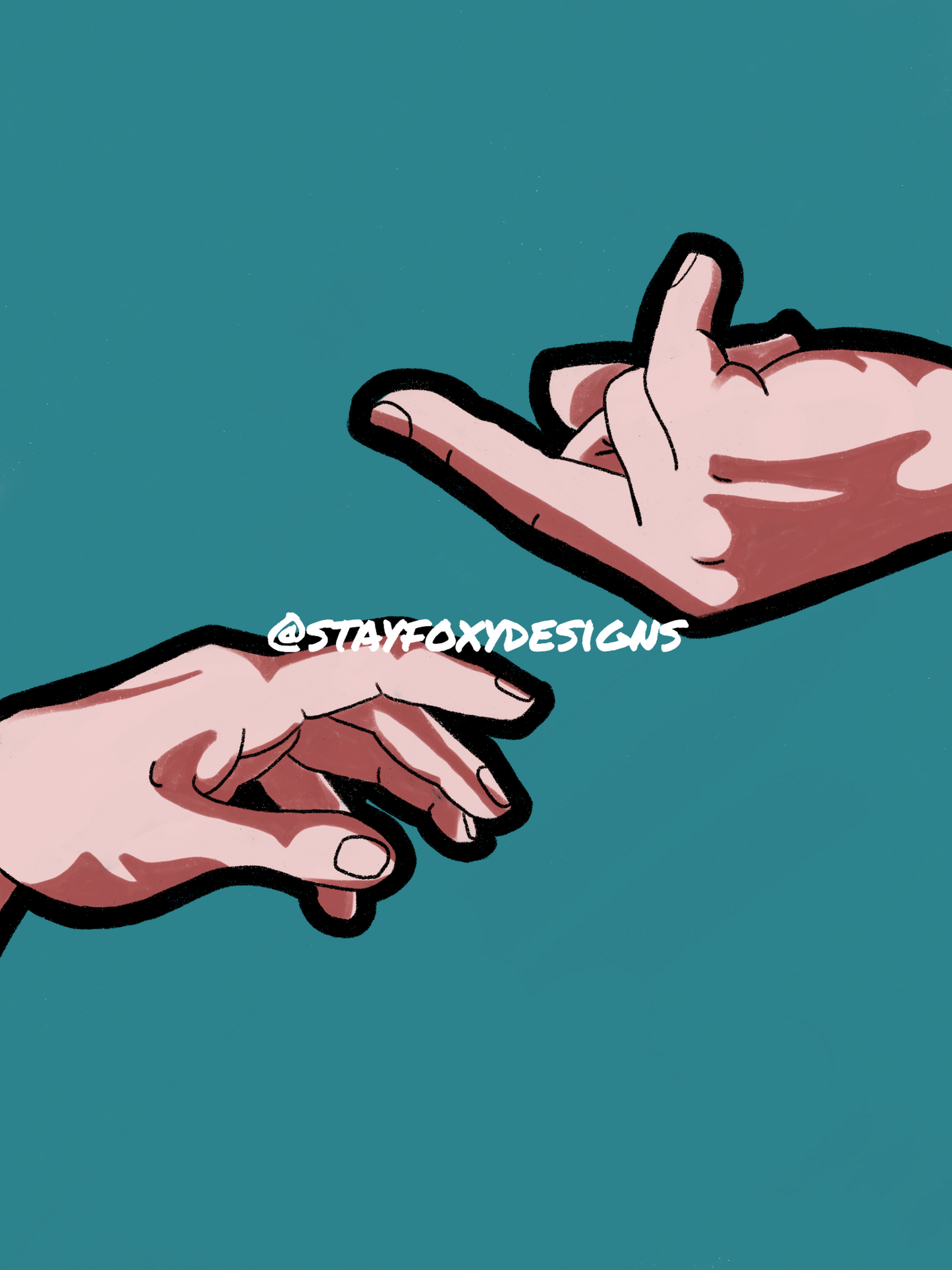“The Creation of Adam… But Make It Rude” – Middle Finger Parody Art Print