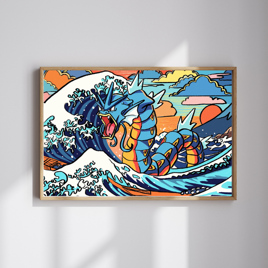 Gyrados Wave Art Print – Heavy Cardstock | 5x7 or 8x10