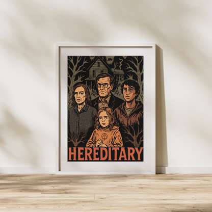 Hereditary Comic Book Style Art Print | 5x7 Horror Wall Decor | A24 Inspired Poster | Ari Aster Art | Creepy Home Decor | Alt Movie Print