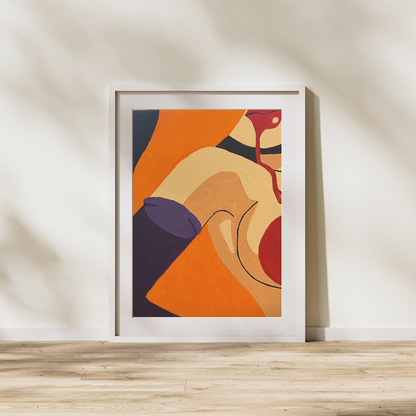 Jessica Rabbit Glam Pop Art Silhouette – 5×7 or 8x10 Art Print | Bold Modern Figure Illustration | Retro-Inspired Wall Art