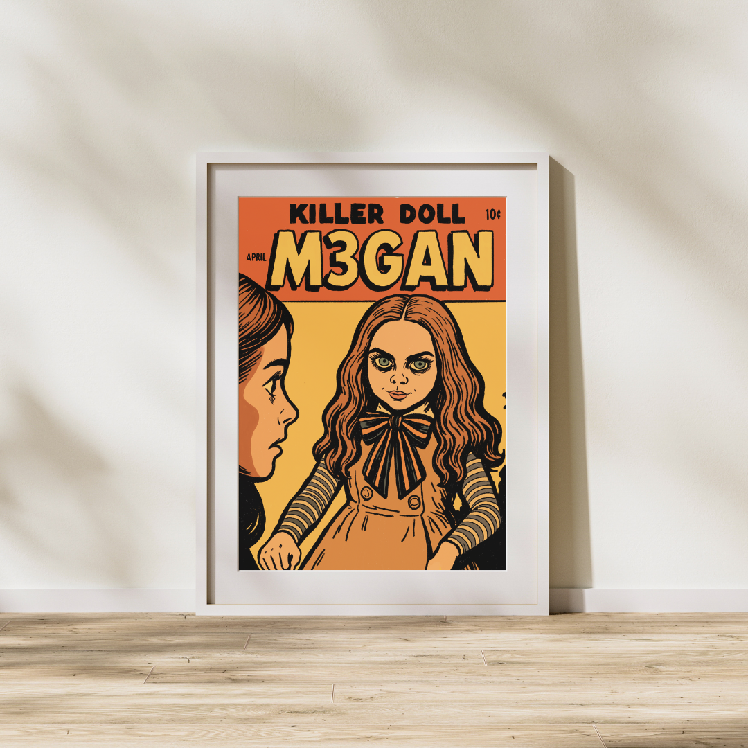 “M3GAN” – Comic Book–Inspired Pop Art Print