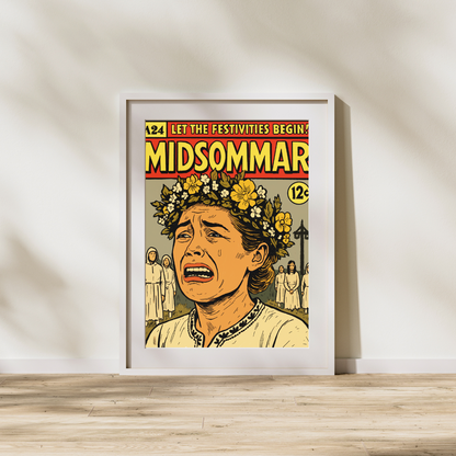 Midsommar Digital Art Print | Bright Horror Pop Art | Floral Folk Horror Inspired | Instant Download | Printable Wall Decor