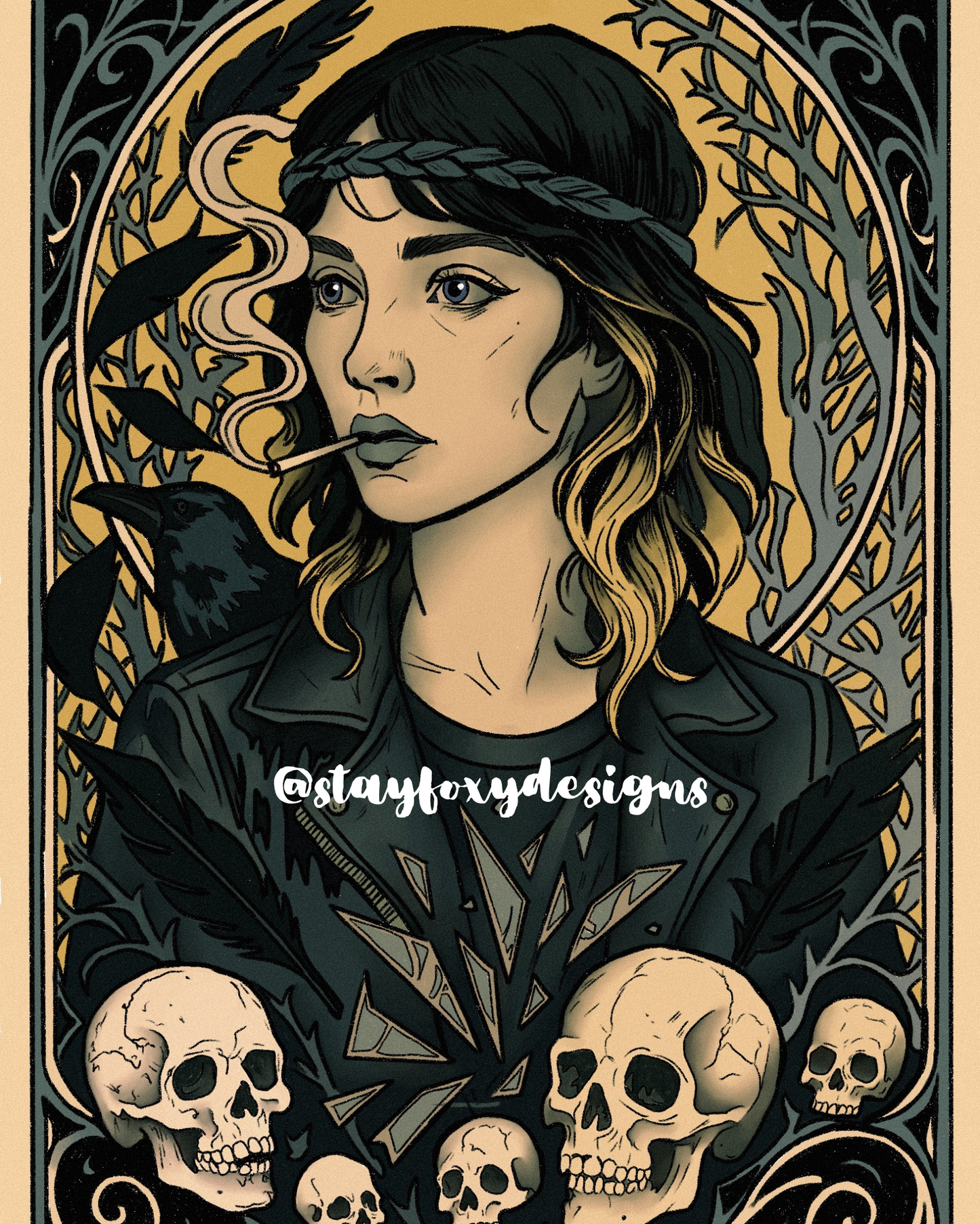 Yellowjackets Art Nouveau – Natalie (Physical Print Pre-Order)