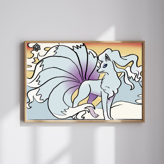 Alolan Ninetales Art Print – Heavy Cardstock | 5x7 or 8x10