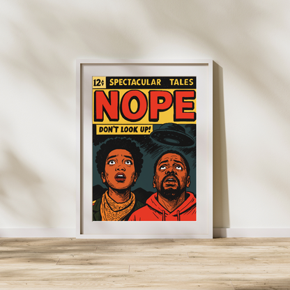 Nope Movie Digital Art Print | Jordan Peele Inspired Wall Art | UFO Horror Printable Poster | Instant Download