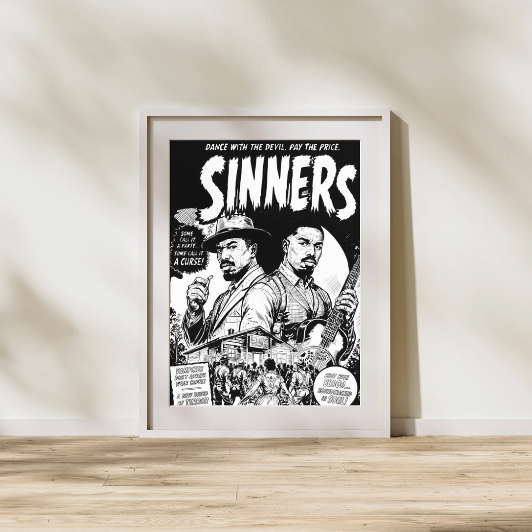 Sinners Art Print (B&W Variant) | Horror Art Print | Alternate Comic Cover Movie Poster