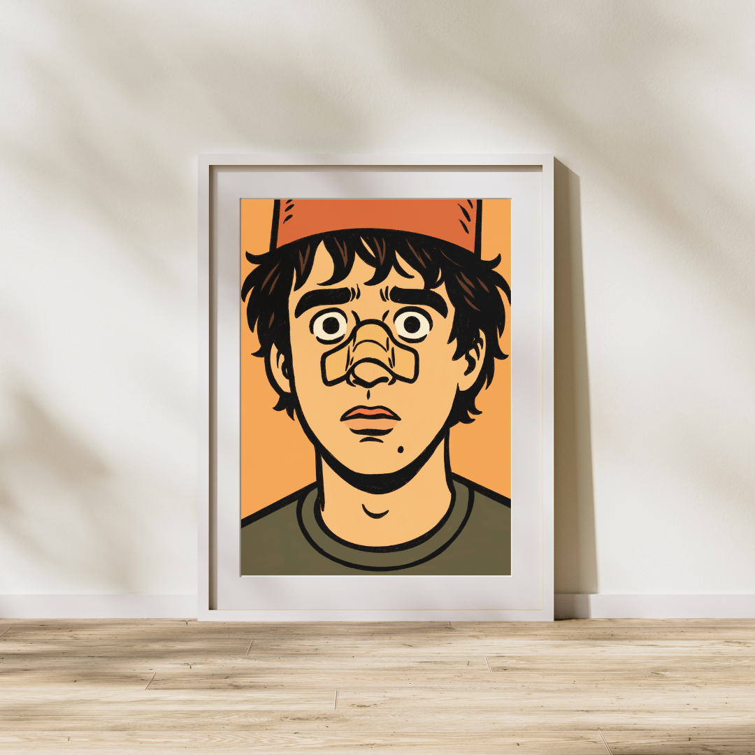 King Paimon – Archie-Style Comic Portrait Print