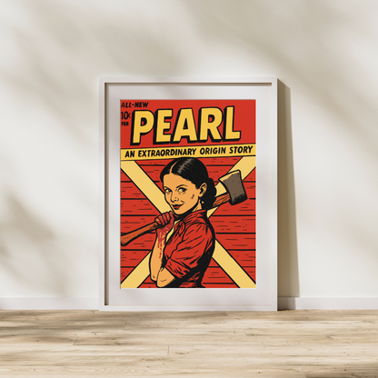 Pearl Movie Digital Art Print | A24 Horror Wall Art | Vintage Style Slasher Poster | Instant Download