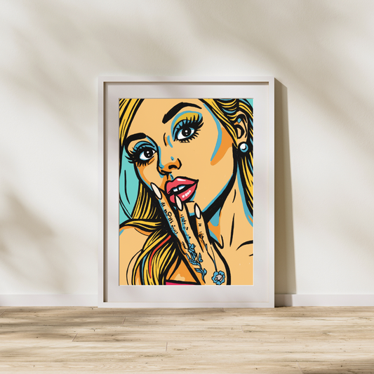 Ariana Grande – Pop Art Portrait Print
