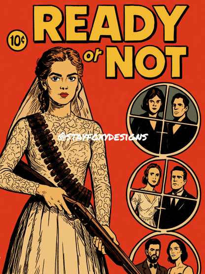 “Ready or Not” – Comic Book–Inspired Pop Art Print