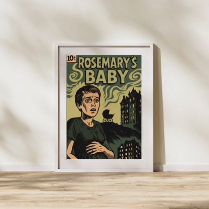 Rosemary’s Baby Inspired Digital Art Print | Retro Horror Poster | Cult Classic Movie Wall Art | Instant Download