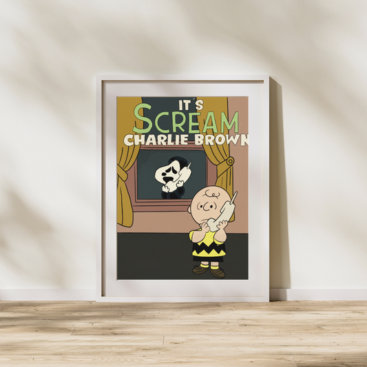 “Scream x Charlie Brown” – Horror-Comedy Art Print