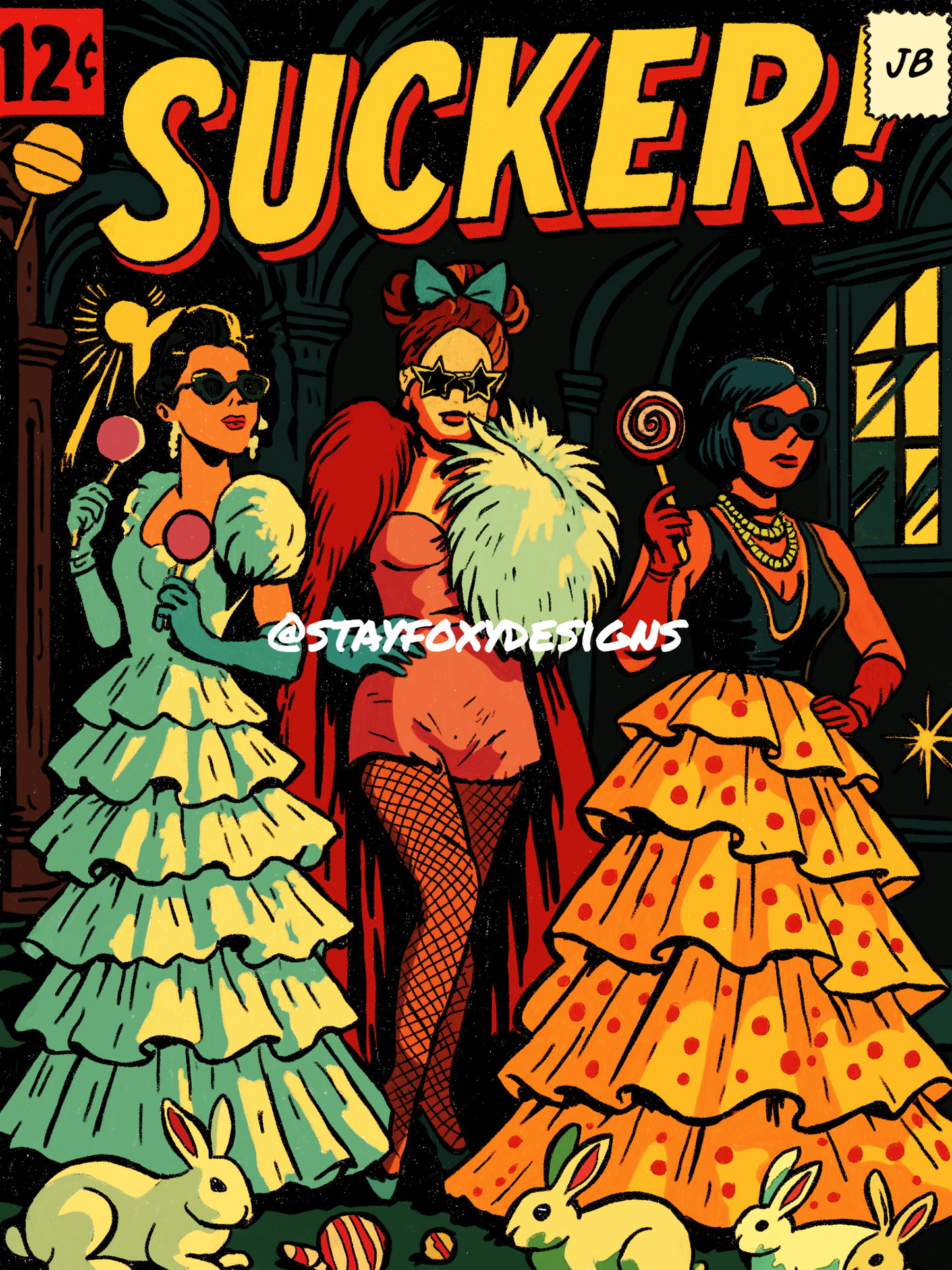 Sucker Comic Book Cover Digital Print | Jonas Brothers Inspired Pop Art Poster | Retro Romance Wall Decor | Instant Download