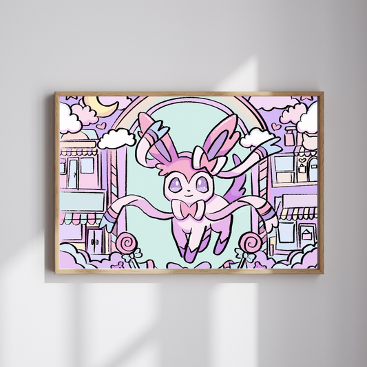Sylveon Art Print – Heavy Cardstock | 5x7 or 8x10