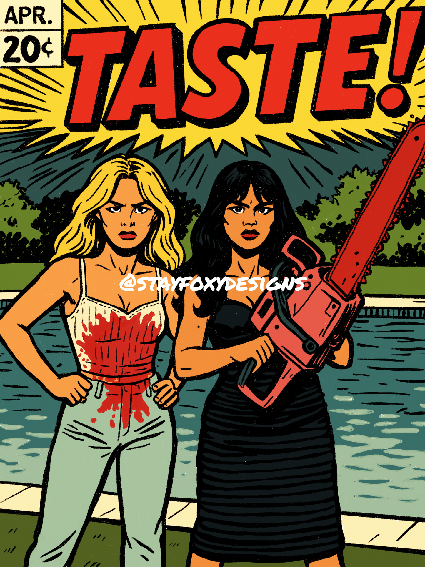 “Taste” – Comic Book–Inspired Pop Art Print (Sabrina Carpenter Inspired)
