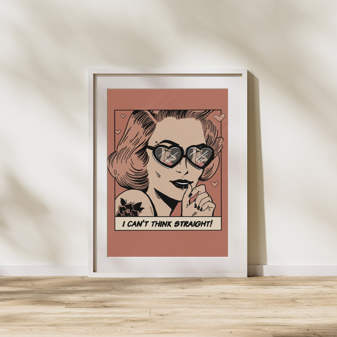 I Can’t Think Straight – Comic Pop Art Print