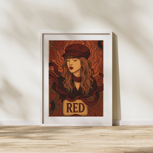 Taylor Swift "Red" Era — Art Nouveau Print