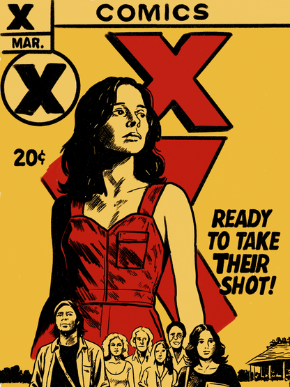 “X” – Comic Book–Inspired Pop Art Print