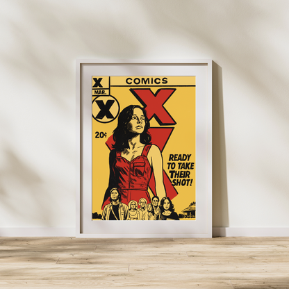 “X” – Comic Book–Inspired Pop Art Print